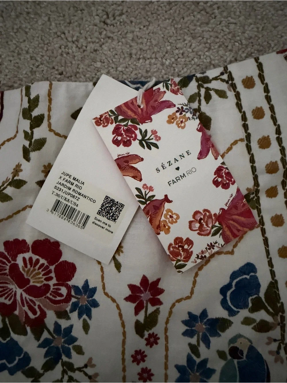 Sezane farm Rio skirt